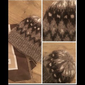 Beanie Wool Hat Angora? Nordic Fair Isle